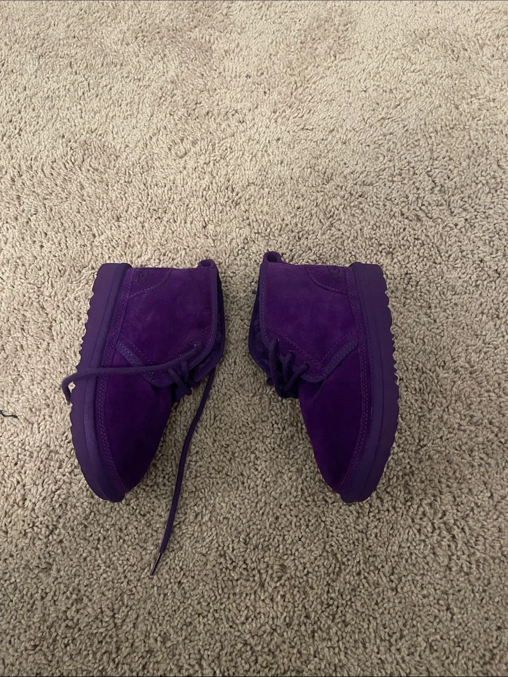 Ugg Purple Suede Lace-Up Booties